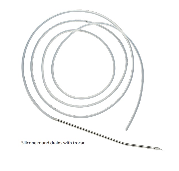 Drain Wound Surgical Jackson-Pratt® Perforated/Round End Perforation 15Fr Silicone Radiopaque With Trocar (10/BX 8BX/CS) by Cardinal  ID SU130-0323
